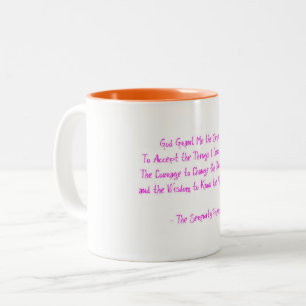 Tasse 2 Couleurs Sérénité Prière Récupération Foi Espoir Sagesse Ro