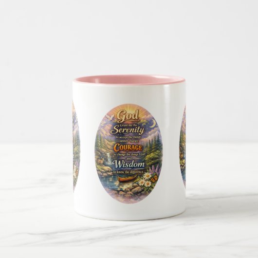 Tasse 2 Couleurs Serenity Prayer (Centre)