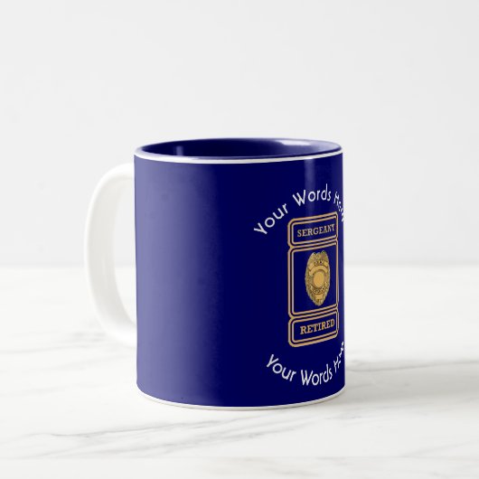 Tasse 2 Couleurs Sergent Custom (Devant gauche)