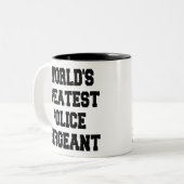 Tasse 2 Couleurs Sergent de police le plus grand du monde (Devant gauche)