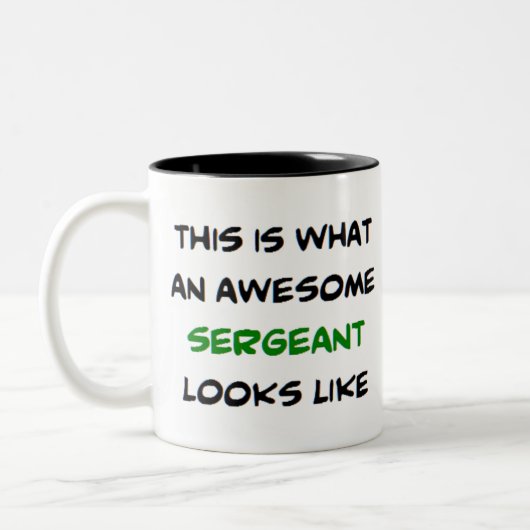Tasse 2 Couleurs sergent, génial (Gauche)