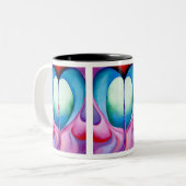 Tasse 2 Couleurs Série 1, no 8, Georgia O'Keeffe, (Devant gauche)