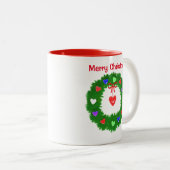 Tasse 2 Couleurs Serment de coeur de Noël (Devant droit)