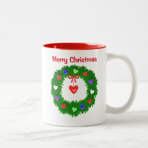 Tasse 2 Couleurs Serment de coeur de Noël
