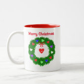 Tasse 2 Couleurs Serment de coeur de Noël (Gauche)