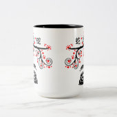 Tasse 2 Couleurs Serpent du Nouvel An chinois et fleurs rouges (Centre)