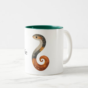 Tasse 2 Couleurs Serpent gris orange