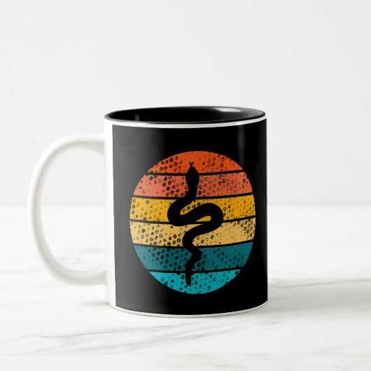 Tasse 2 Couleurs Serpent /Serpent etro serpent Retro (Gauche)