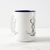 Tasse 2 Couleurs Serpents d'Ancre marine (Devant gauche)