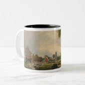Tasse 2 Couleurs Serrure de John Constable | Dedham et moulin, 1820 (Devant gauche)