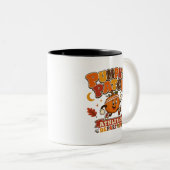 Tasse 2 Couleurs Service d'athlétisme de la Citrouille Patch (Devant droit)