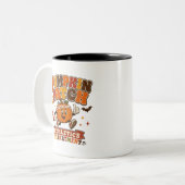 Tasse 2 Couleurs Service d'athlétisme de la Citrouille Patch (Devant gauche)