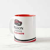 Tasse 2 Couleurs Service de camion professionnel (Devant gauche)