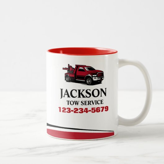 Tasse 2 Couleurs Service de camion professionnel (Droit)