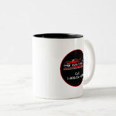 Tasse 2 Couleurs Service de camion professionnel (Devant droit)