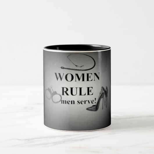 TASSE 2 COULEURS SERVICE D'HOMMES DE RÈGLE DE FEMMES (Centre)