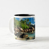 Tasse 2 Couleurs Seychelles, île de Mahé, plage d'Anse Royale.3 (Devant gauche)