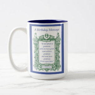 Tasse 2 Couleurs Shakespeare Grand Anniversaire Orné Français Frame
