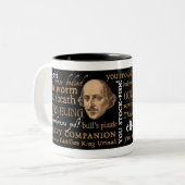 Tasse 2 Couleurs Shakespeare insulte la collection (Devant gauche)