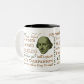Tasse 2 Couleurs Shakespeare insulte la collection (Devant gauche)
