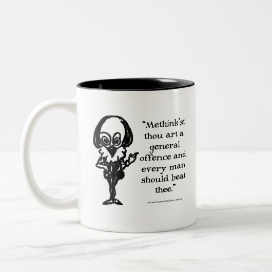 Tasse 2 Couleurs Shakespeare Insulte Tout Bien (Gauche)