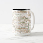 Tasse 2 Couleurs Shakespeare Insults Collection (Devant droit)