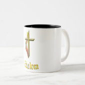 Tasse 2 Couleurs Shalom (Devant droit)