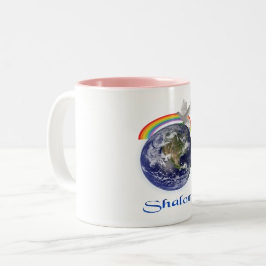 Tasse 2 Couleurs Shalom (Devant gauche)