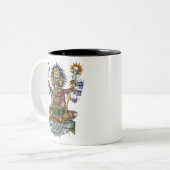 Tasse 2 Couleurs Shaman, guerrier aztèque (Devant gauche)