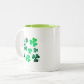 Tasse 2 Couleurs Shamrock Clover Leaf Irlande Irish Modern Elegant (Devant gauche)