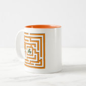 Tasse 2 Couleurs Shamrock dans le défi orange de labyrinthe (Devant gauche)