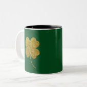 Tasse 2 Couleurs Shamrock de la Saint-Patrick (Devant gauche)