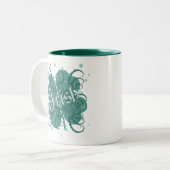 Tasse 2 Couleurs Shamrock irlandais (Devant gauche)
