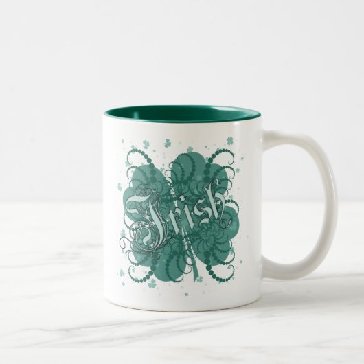 Tasse 2 Couleurs Shamrock irlandais (Droit)
