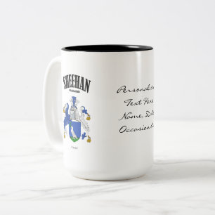 Tasse 2 Couleurs Sheehan Family Crest, Traduction & Signification