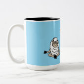 Tasse 2 Couleurs Sheep Three Tired Exhausted Yoga Meditation Poses  (Gauche)