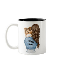 Shelty Mama Dk Brown avec Sable Shetland Sheepdog