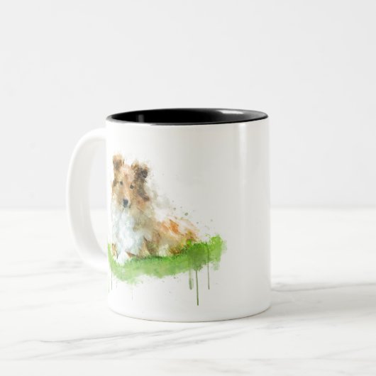 Tasse 2 Couleurs Shetland (Devant gauche)