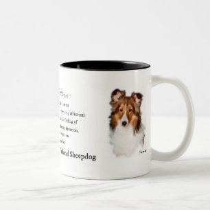 Tasse 2 Couleurs Shetland Sheepdog Sheltie Art Cadeaux
