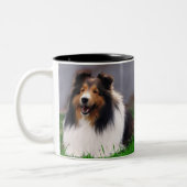 Tasse 2 Couleurs Shetland Sheepdog Sheltie Cadeaux (Gauche)