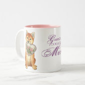 Tasse 2 Couleurs Shiba Inu Heart Maman (Devant gauche)