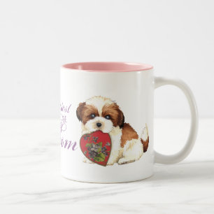 Tasse 2 Couleurs Shih Tzu Heart Mom