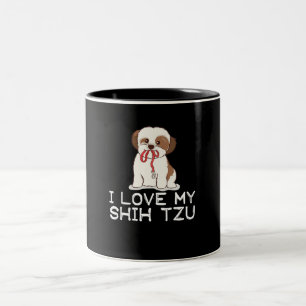 Tasse 2 Couleurs Shih Tzu J'aime My Shih Tzu