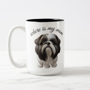 Tasse 2 Couleurs Shih Tzu - Où Est Ma Mère