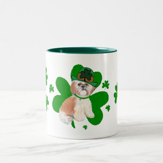 Tasse 2 Couleurs Shih Tzu Saint-Patrick (Centre)