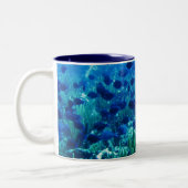 Tasse 2 Couleurs Shoal of Blue Discus Fish (Gauche)