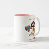 Tasse 2 Couleurs Shop Mode shopping lover (Devant droit)