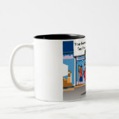 Tasse 2 Couleurs Shopper - Caricature féminine par PrintedPerfectio (Gauche)