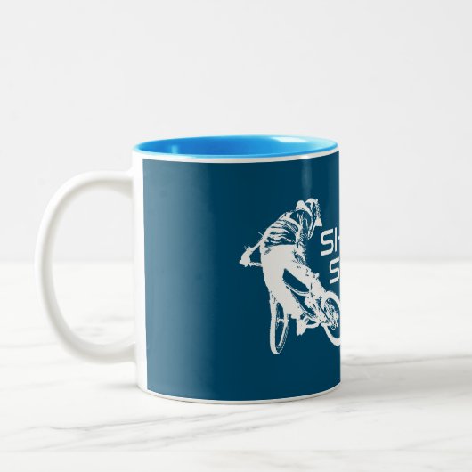 Tasse 2 Couleurs Shred St. George Utah Mountain VTT (Gauche)