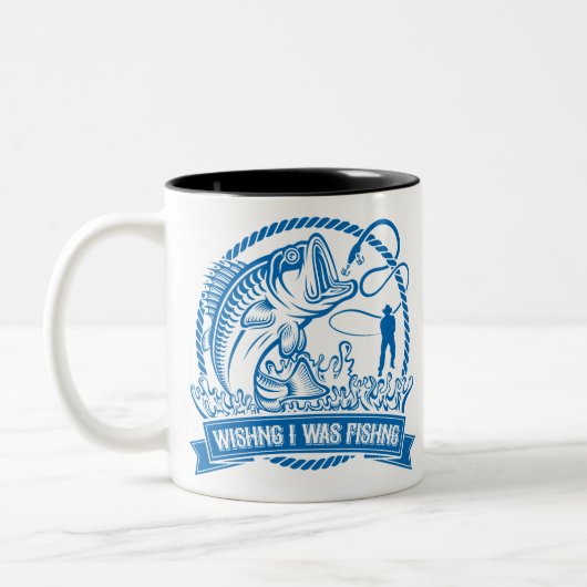 Tasse 2 Couleurs Si j'étais en train de pêcher (Gauche)
